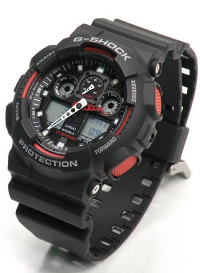 Casio 1/1000 SEC Stopwatch G Shock Outdoor Sports Watch for Men Analog Digital Black Men's Watch GA100-1A4 - Image 5